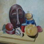 Still life with African mask